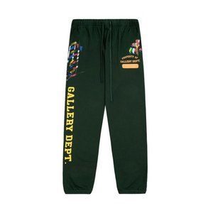 Gallery Dept Unisex Logo Printed Pants Green